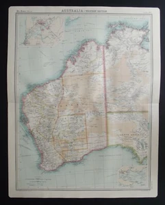 Antique Map: Australia - Western Section by John Bartholomew, Times Atlas, 1920 - Picture 1 of 4