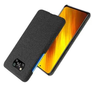 Luxus Tuch Textur Einbautasche für Xiaomi Mi Poco X3 NFC Stoffhülle - Bild 1 von 1