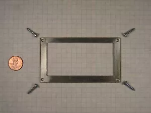 KARTENHALTER, STAHL, SATIN VERCHROMT, 3-1/2" x 2" KARTENGRÖSSE, MIT SCHRAUBEN - Bild 1 von 1