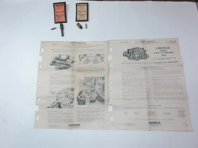 Nuevo de Lote Antiguo 1957 Lincoln Carter Aguja de Carburador y Conjunto de Asiento 25-279S 280S 2404S Foto 1 de 4