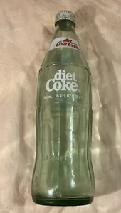 Vintage Diet Coke Coca Cola Bottle 16.9 Oz White Label Screw Top 1983 RARE! - Picture 1 of 16
