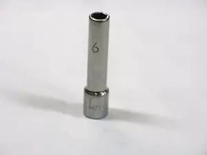 Matco Tools 6mm 6 Point Deep 1/4" Drive Chrome Socket #AD6M6A - Picture 1 of 4