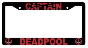 Black Captain (Slash) Deadpool License Plate Frame Auto Accessory - Picture 1 of 1