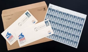 Babe Ruth first day stamp 20 cents Chicago July 6 1983 Full Cover Sheet !!! - Picture 1 of 3