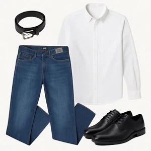 Paige Federal Slim Straight Jeans Men’s 33 Blue Denim Made in USA – Soft Stretch - Picture 1 of 15