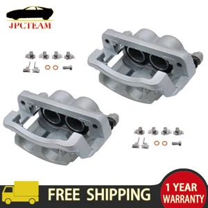 Set(2) Front Brake Calipers w/ Brackets For 05-2012 Ford F-250 F-350 Super Duty - Picture 1 of 12