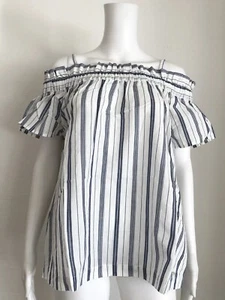 Camicia di design Woolrich cotone lino bianco blu DE:38 (S) nuova - Foto 1 di 5