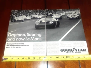 1966 FORD GT40 GOODYEAR ORIGINA 2 PAGE AD - Picture 1 of 4