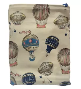 2 Yards Vintage Hot Air Baloon Fabric Blank Textiles Cotton 44"×72" - Picture 1 of 2