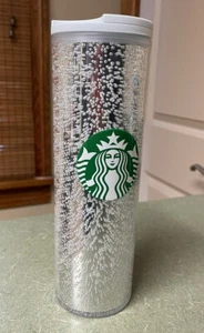 Starbucks 2020 Holiday 16oz Platinum Silver Champagne Bubble Tumbler Travel Mug - Bild 1 von 6