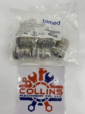 Bimed BMBC-E3 BMBCX-E3 M25x1,5 Brass Industrial Cable Glands w/Lock Nut 5/PKG - Image 1 of 4