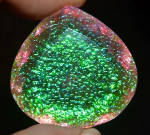 Natural Certified 110 Cts Heart Cut Monarch Fire Opal Doublet Loose Gemstone - Picture 1 of 7