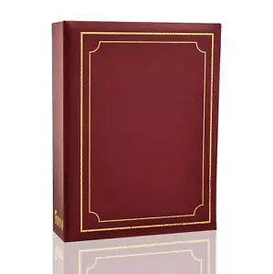 Arpan Photo Album with 200 Pockets Arpan 4x6 Inch Select Black, Blue or Burgundy - Picture 1 of 23