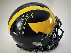 MN Vikings JJ McCarthy Signed Speed Authentic U Michigan Wolverines Helmet COA - Picture 1 of 8