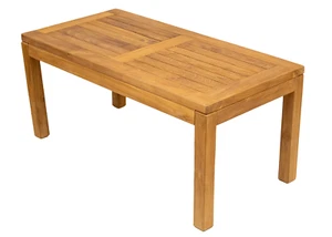 Teak Beistelltisch 90x50cm Höhe 45cm Kernholz 3027 Gartenmöbel hochwertig - Bild 1 von 5