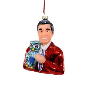 MISTER ROGERS ORNAMENTO 4" Busto de Vidrio Icónico Niños TV Árbol de Navidad NUEVO - Imagen 1 de 2