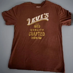Camicia Levi Strauss Vintage Vintage Rosso Scuro 1873 Grande L Levi’s - Foto 1 di 5