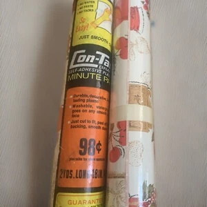 Con-Tact Paper 2Rolls Comark 2 Yards X 18”  Chick Pear Apple Peppermill Cherries - Picture 1 of 19