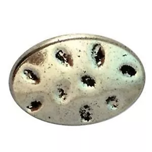 15Pcs Tibetan Silver dotted Oval Button beads T16310 - Picture 1 of 1