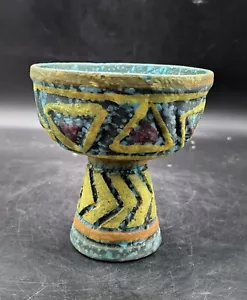 Mid Century Vintage Bitossi Aldo Londi Raymor Italian Lava Glaze Pedestal Bowl - Picture 1 of 11