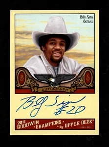 2011 Upper Deck Goodwin Champions Autograph Billy Simms Oklahoma Heisman 1978 - Picture 1 of 2