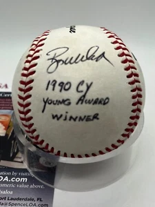 Bob Welch 1990 CY Young Award Winner A's Signed Autograph Baden Baseball JSA - Picture 1 of 6
