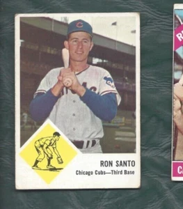 Tarjeta de béisbol Fleer 1963 #32 Ron Santo Chicago Cubs en muy buen estado+ - Imagen 1 de 2
