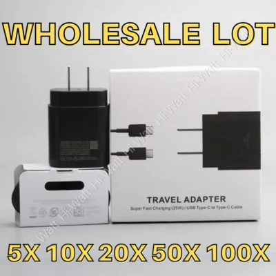 Venta al por mayor PD cargador súper rápido USB C cable tipo bloque de pared para adaptador Samsung Foto 1 de 4