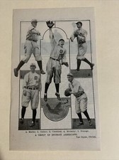 Detroit Tigers Sam Crawford George Mullin Stanage 1912 Baseball Team 4X6 Picture
