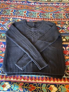 Gap navy cable knit crew neck sweater S - Bild 1 von 9