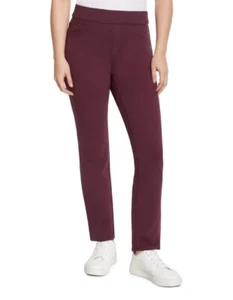Nine West Women's Heidi Pull On Elastic Waist Stretch Twill Straight Leg Pant - Picture 1 of 1