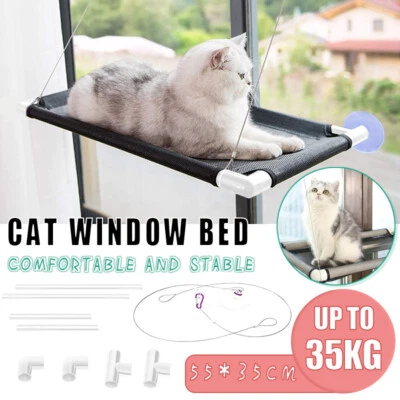 Pet Cat Window Hammock Perch Bed Hold Up To 60lbs Mounted Durable Seat AU NEW - image 1 of 4