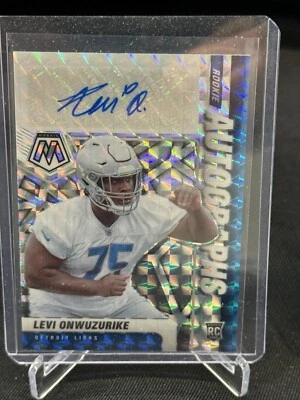 2021 Mosaic Levi Onwuzurike Rookie RC Mosaic Auto Detroit Lions - Image 1 of 2