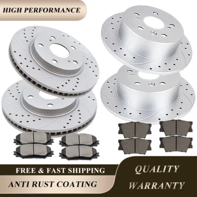 275 мм передние 281 мм задние перфорированные тормозные колодки тормоза для Toyota RAV4 2006-18 годов выпуска - Изображение 1 из 4