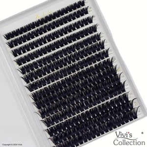 Cluster Lashes Individual False Eyelashes Wispy Natural D Curl Thick Extensions - Picture 1 of 17