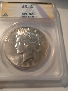 1927 Peace Dollar Unc Details - Picture 1 of 8