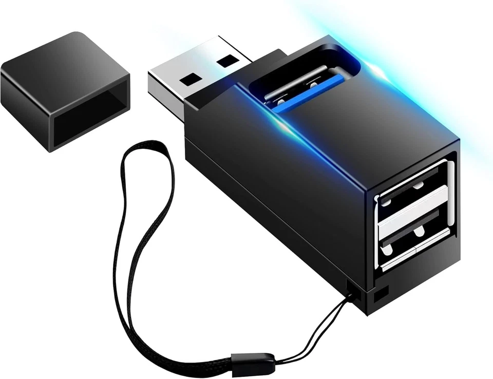 USB 3.0 Hub, 3 Porte Splitter Hub (2 USB 2.0 + USB 3.0), hub dati, adattatore - Immagine 1 di 1