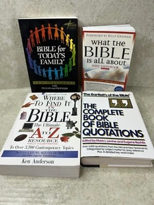 Bible Study Books Lot Of 4 Christianity Bible For Today’s Family Bible Handbook - Picture 1 of 10