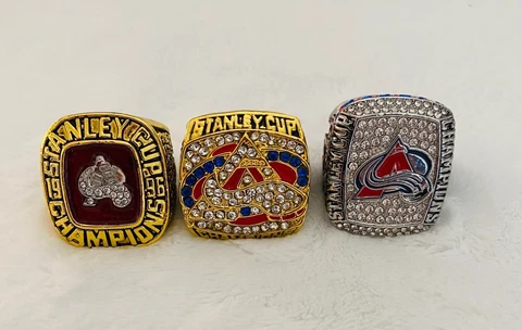3 PCS Colorado Avalanche Stanley Cup Championship ring Set, 🇺🇸 SHIP Cover