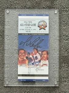 Mario Lemieux Auto Signed 1990 All Star Game Ticket NHL COA Pittsburgh Penguins - Picture 1 of 3