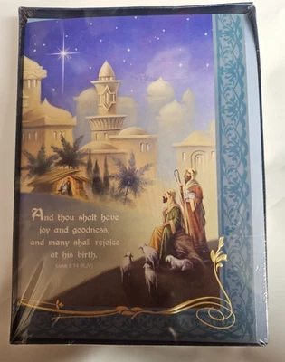 Unopened 18 Pack  Vintage Christmas Cards~Passage Luke 1:14~Nativity~Holy Night - Image 1 of 2