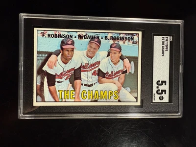 1967 Topps The Champs #1 SGC 5,5 centrado duro primera tarjeta en conjunto Foto 1 de 2