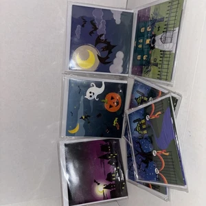 7 Treasures Pop Up Halloween Greeting Cards World Market 5” Square NOS And Bonus - Picture 1 of 15
