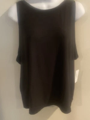 Camiseta sin mangas relajada Buttercore negra talla pequeña (4-6) Athletic Works para mujer nueva con etiquetas Foto 1 de 3