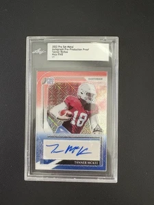 2022 Pro Set Metal Football Tanner McKee RWB Mojo 1/1 Auto Slab Proof, C1 - Picture 1 of 2