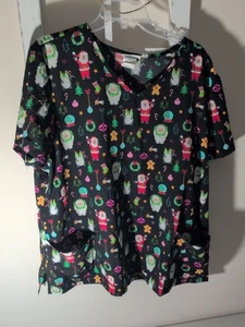 Scrubstar Christmas Scrub Top Size 2XL Women's - Picture 1 of 5