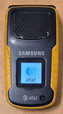 Teléfono celular plegable Samsung Rugby SGH-A837 - amarillo y gris (AT&T) muy raro Foto 1 de 4