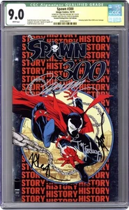 Spawn #300 NYCC Silver Foil 2nd Printing CGC 9.0 QUALIFIED SS McFarlane 2019 - Picture 1 of 1