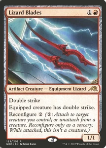 MTG Lizard Blades (153) *Non-Foil* Base Rare Kamigawa: Neon Dynasty MT/NM - Picture 1 of 2