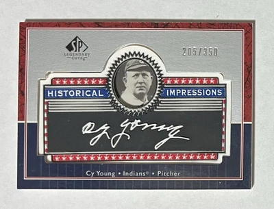 CY YOUNG UPPER Deck 2003 SP Legendary Cuts HISTORICAL IMPRESSIONS #L-CY  205/350 - Image 1 of 2